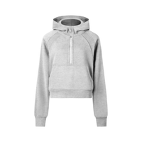 CB Cropped Half-Zip Hoodie