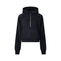 CB Cropped Half-Zip Hoodie