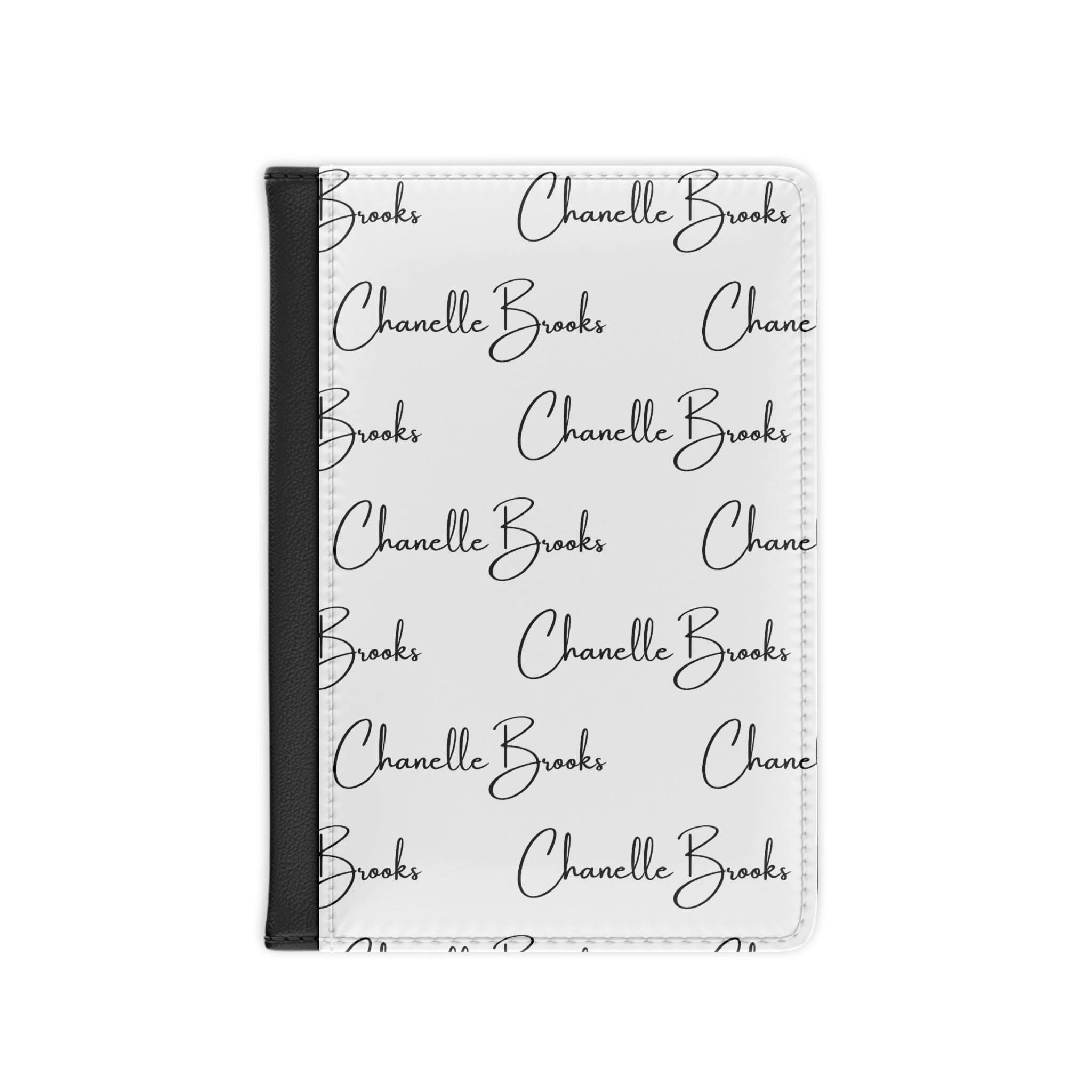 White Travel Girl Signature Passport Cover